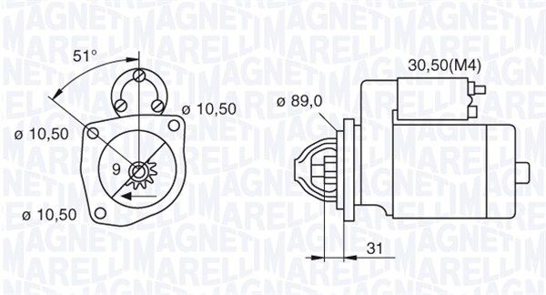 MAGNETI MARELLI Starter 063522310050